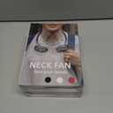 2 x Neck Fan, Hand Free Portable Neck Fans For Women, Kids, and Men, 3 Speed Adjustable Hanging Around Necklace Fan, Rechargeable Battery Operated Wearable Fan Personal Fans Cooling Neck Fan (Black)