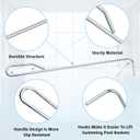 3 x 16'' Pool Skimmer Basket Hook Tool-Skimmer Basket Handle for Cleaning Swimming Pools & Protecting Hands,Knee,Back
