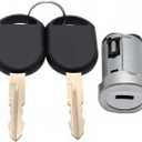 Ignition Lock Cylinder with 2 Transponder Keys - Compatible with Ford F-Series (F150/F250/F350), Focus, Escape, Mustang, Lincoln, Mercury & Ma-zda - Replaces 924-717/4L3Z11582BB