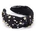 Halloween Rhinestone Jeweled Headbands for Women, Knotted Skeleton Hair Hoops