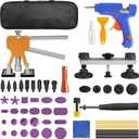 YELLOW JACKET Car Dent Puller Kit Paintless Dent Removal Tool for Car Auto Body Repair Kit with Bridge Puller, Golden Lifter