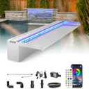 Stainless Steel Sheer Descents - Weirs - Open Top (1-Foot, No Light)
