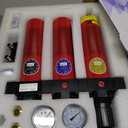 NANPU Z Series 3-Stage Air Filtration System - Sintered, Fine, & Charcoal Filters, 3/4" NPT Inlet, 1/4" NPT Outlet Module, 0-230 psi Gauge, 127 CFM @ 6 bar, Metal Housing, Heat Resistant to 248F