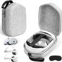 sarlar Hard Carrying Case Compatible with Meta Quest 3S/Quest 3/Oculus Quest 2/Vision Pro Official Original/Elite Strap VR Headset and Controller Accessories, Suitable for Travel and Home Storage
