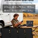 ECO-WORTHY 200W Portable Solar Panel for Power Stations,IP65 Waterproof & Lightweight with Adjustable Kickstand,23% High Efficiency Foldable Solar Panel for Outdoor RV Camping Off Grid Emergency