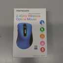 memzuoix 2.4G Portable Wireless Mouse, 1400 DPI Mobile Optical Cordless Mice with USB Receiver for Computer, Laptop, PC, Desktop, MacBook, 5 Buttons, Blue