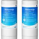 Waterdrop XWF Refrigerator Water Filter, Replacement for GE XWF, WR17X30702, NSF 42/372 Certified, Compatible with GE GNE27, GFE26, GDE25, GSS25, PSE25 Series Refrigerators, 2-Pack (Not XWFE)