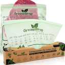 Compostable Gallon Size Zip Bags 25 Count Extra Thick 2 mil Resealable, Leak-Proof, Freezer Safe Disposable Food Storage Bags, BPI and OK Compost Home Certified, ASTM D6400