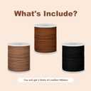 3 Rolls Flat Leather String Cord Faux Leather Suede Ribbon for Jewelry Making DIY Crafts Thin Leather String Cord for Bracelets Necklaces Shoe Accessories (Black, Light Brown. Coffee)