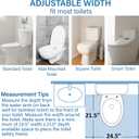 Vaunn Medical Adjustable Toilet Safety Rail for Seniors, Foldable Toilet Safety Frame for Elderly Adults, Bathroom Grab Bar Handle, Toilet Handle for Elderly & Disabled, Free-Standing (Gray)