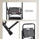VEVOR 2 Step Ladder, Folding Step Stool with Wide Anti-Slip Pedal and Comfort Handgrip, Lightweight 600 lbs Capacity Portable Steel Ladder, Multi-Use for Kitchen, Home, Household and Office, Black