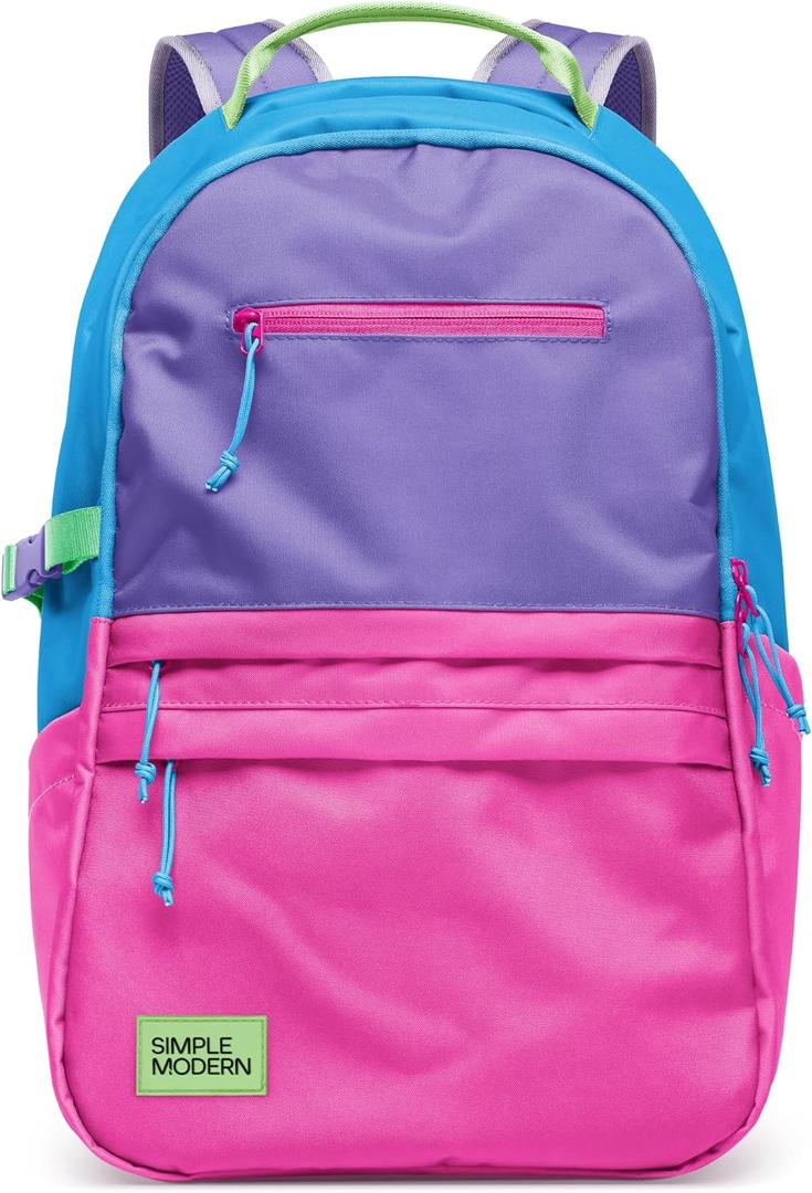 Simple Modern Ellis Backpack for School | Medium 20L Elementary Middle and High School Bookbag for Kids and Teens | Girls and Boys | 80s Mix, Medium | 20 Liter