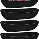 Riare 4 Pack 36 Inch Black Felt Window Box Liners- Fabric Trough Planter Basket Liners Replacement, Non-Woven Hanging Plant Liner for Wall Hanging Basket, Garden Fence Railing (Avoid Bird Nesting)