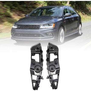 FZJDSD Front Bumper Support Cover Brackets 5C6-807-183A 5C6-807-184A Compatible with VW Volkswagen Jetta 2015 2016 2017 2018 Driver & Passenger Side