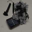 Solar String Lights, Small Crystal Ball Outdoor String Light 60 LED 40ft 8 Lighting Modes Waterproof Solar Powered Patio Solar Light for Garden Yard Porch Wedding Party Decor (Warm White)