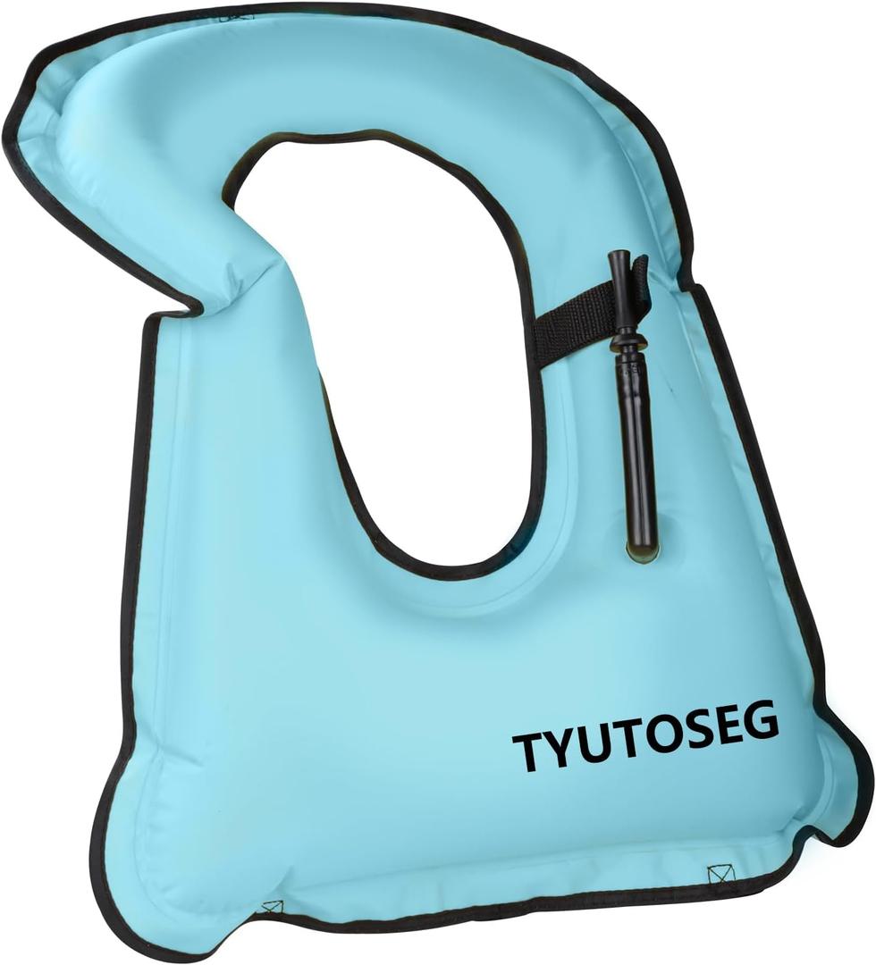 Inflatable Snorkel Vest Adult, Snorkeling Jackets,Buoyancy Vest for Snorkeling Boating, Safety Load Up to 220 Ibs