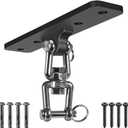 Dolibest Heavy Duty Swing Hanger, Ceiling Mount Swivel Hook, 360 Rotation Wood Beam Holder Body Weight Strength Training Systems, Aerial Yoga Swing & Hammock, Resistance Band for Wooden Sets