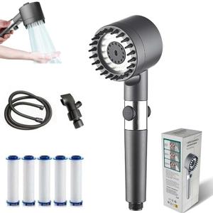2026 Upgrade Ion Drops Shower Head, Ion Drops Shower Head High Pressure with Five Filters, Filtered Shower with Handheld, 3 Spray Modes with Hose (1pcs) 2026 Upgrade Ion Drops Shower Head, Ion Drops Shower Head High Pressure with Five Filters, Filtered Shower with Handheld, 3 Spray Modes with Hose (1pcs)