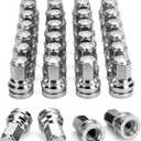 14x1.5 Ford OEM Lug Nut, Mag Seat One-Piece Stock Design Wheel Lug Nut with Washer Fit 2017-2024 Ford F-250 F-350 Factory Wheel Trucks,32Pcs Chrome Centered Round HCPZ-1012-B HCPZ-1012-A Replacement (Silver)