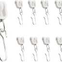 2 x Curtain Tracks Accessories (10 Pack Curtain Track Roller Hooks)