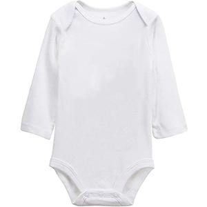 listery Newborn Bodysuit Baby Bodysuits Girls Boy Bodysuit Romper Long-Sleeve Bodysuit Unisex Babies 0-12 Months (White)