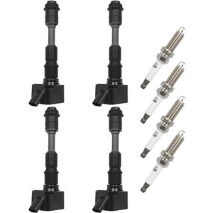 ECCPP Ignition Coil Coils&iridium Spark Plugs UF756 for Volvo XC60 2015-2020, XC90 2016-2020, S60 2015-2020, XC40 2019-2020, S80 2016, S90 2017-2020, V60, V90, XC70, 2.0L set of 4