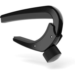 D'Addario Guitar Capo for Acoustic and Electric Guitar - Pro Capo - Adjustable Tension - Guitar Accessories - Works for 6 String and 12 String Guitars - Black