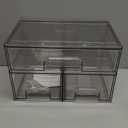 Vtopmart Stackable Storage Drawers Set of 3,Clear Plastic Organizer Bins for Makeup, Cosmetics, Beauty Supplies,Ideal for Vanity, Bathroom,Cabinet,Pantry Organization