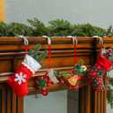 12 Pcs Christmas Garland Hanger for Mantle Damage Free Garland Hooks with Removable Adhesive Hanging Wreath Ties Stocking Holder Reusable Straps for Christmas Wreath Fireplace Mantle Stairways