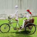 2 Pack 5.4Ft Halloween Skeletons Posable Skeletons Life Size Full Body Bones with Movable Joints for Halloween Decorations White