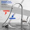 Touchless Kitchen Faucet with Pull Down Sprayer, Adjustable Water Flow, Handle Rotation 270 Degrees & Magnetic Docking Spray, Motion Sensor Kitchen Faucets for Sink 1 or 3 Hole Brushed Nickel