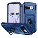 PASNEW for Google 9A Phone Case,360° Kickstand & Slide Camera Cover,Military Heavy Duty Full Body Hard Shell Phone Case for Google Pixel 9A Shockproof,6.3 inch,Blue