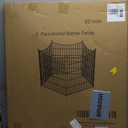 5 Panels No Dig Dog Fence Outdoor for Yard, 32 in(H) X 12 ft(L) Decorative Tall Garden Fence Animal Barrier, Rustproof Metal Wire Garden Edging and Borders, Temporary Fencing Stakes