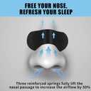 3Pack Nose Strips for Snoring (60 Strips) - Extra Strength Nose Strips for Sleeping, Athletic Nasal Strips for Breathing, Oil & Sweat Proof Adhesive, Universal Fit, Black