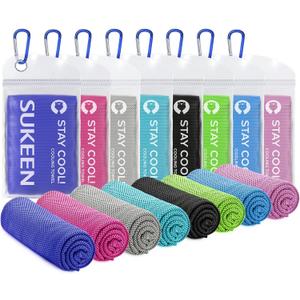 Sukeen Cooling Towel,Instant Evaporative Cooling for Sports,Yoga,Golf,Gym,Neck,Workout and More(40x 12) (Black/Green/Sky Blue/Lavender/Royal Blue/Rose Red/Gray/Lake Blue)