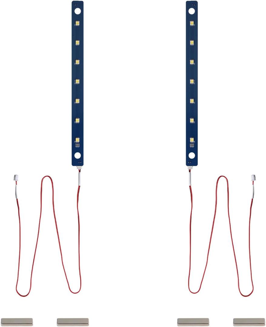 3D Printer Accessories 24V LED Light Board Kit(2Pcs) for Adventuer 5M/ 5M Pro: White Lamp Bead High Brightness Lighting Strip Replacement - Increased AD5M Chamber Illumination