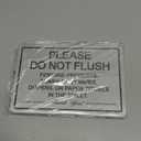 4 Pack Do Not Flush Sign for Bathroom, 9" x 6" Self-adhesive Do Not Flush Anything Except Toilet Paper Sign, Aluminum Metal Signs for Business and Home