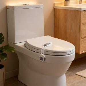 Baby Proof Toilet Lock (2-Pack) - Child Safety Cabinet Locks for Toilet Seat, Drawers, Fridge, Doors | Easy Install with Strong 3M Adhesive | Non-Toxic & Adjustable Strap for Toddler & Pet Safety (Small)