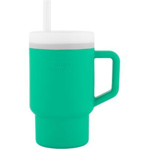 Infantino My 1st Tumbler, 9 Oz. Silicone Sippy Cup with Straw & Handle, Spill-Resistant Baby Cup for On-the-Go, BPA-Free Transition Bottle, Alpine