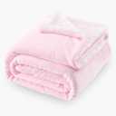 SOCHOW Sherpa Fleece Throw Blanket, Double-Sided Super Soft Luxurious Plush Blanket Twin Size, Light Pink, 60x80 inches