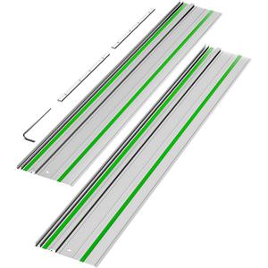 110in FS-1400/2 Guide Rail (1400 mm) - 110"Aluminum Track Saw Guide Rail Compatible with Festool TS-55/TS-75 Track Saws, Precision Plunge Circular Saw Guide Rail for Long Woodworking Cuts