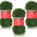 150 ft Green Christmas Garland Decorations Artificial Greenery 3.5" Wide Pine Garland PVC Soft Christmas Decorations for Indoor Outdoor Tree Stair Banister Fireplaces, 3 Pcs, 49 ft Each