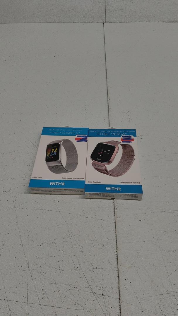 STAINLESS STEEL MESH BAND FOR USE WITH FITBIT VERSA ROSE GOLD 2 Pact