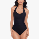 One Piece Sexy Swimsuits Halter Tie Back V Neck Low Back Bathing Suit Ruched Butt High Cut Swimsuit Thong, Size XL