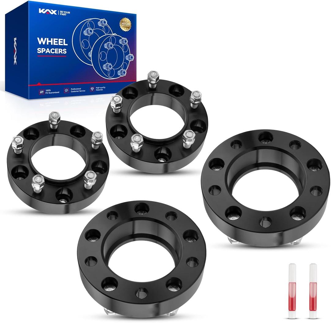 KAX 5x150 Wheel Spacers,1.5 inch 5 Lug Hub Centric Wheel Spacers fit for Tundra, Sequoia, LX570, Land Crui-ser with M14x1.5 Studs 110mm Hub Bore,4pcs (black)