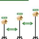 75 Inch Bird House Pole Mount Kit, Adjustable Heavy Duty Bird Feeder Pole for Outdoors, Universal Mounting Post Set with 5-Prong Base, Black, 1 Pack