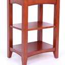 Shaker Cottage End Table with 2 Shelves, Cherry, 20 in. W x 15 in. D x 27 in. H, Versatile Coordinating Storage Table for Living Room Decor, Crafted with Stained Wood and Beadboard, Occasional