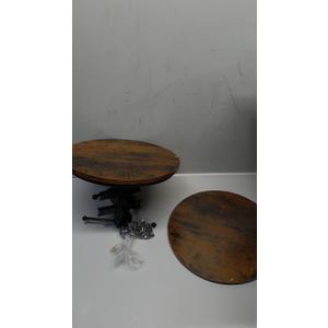 Bar Stools, Height Adjustable Swivel Bar Stool, Counter Height Bar Stool, Set of 2 Industrial Bar Stools, Vintage Round Bar Chairs with Sturdy Metal Frame, Rustic Brown