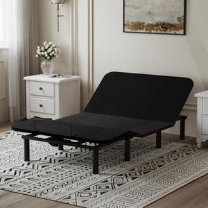 Adjustable Bed Frame Base Twin XL,One-Person Transport and Assembly,Adjustable Bed Legs,Oxford Fabric Bedspread,Remote Control,Whisper Quiet Durable Motor,Mattress Holder.