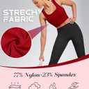 XUNYU High Support Sports Bra for Women Workout Tops Built in Bra Athletic Tank Top High Impact Padded Longline Yoga Bra (Red, M)